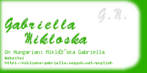 gabriella mikloska business card